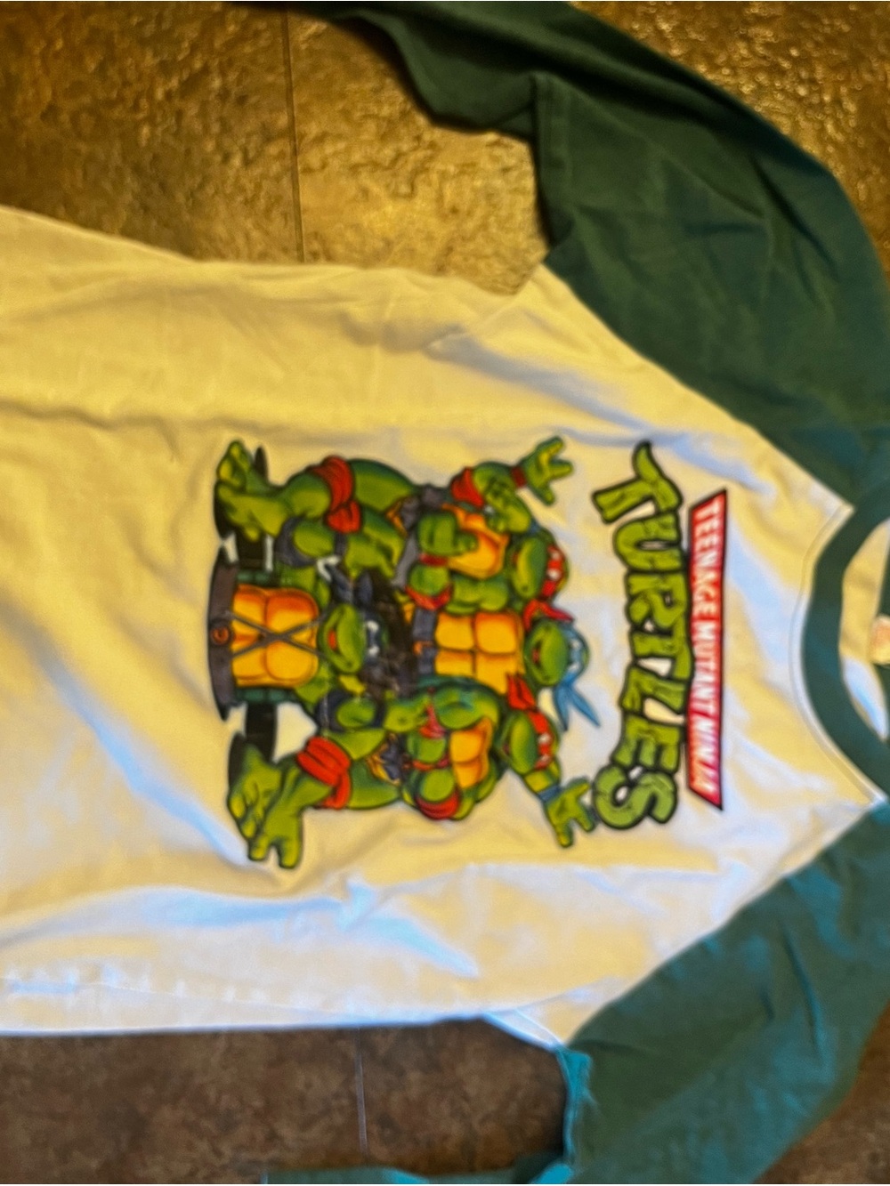 Teenage Mutant Ninja Turtles Raglan Tee - White & Green